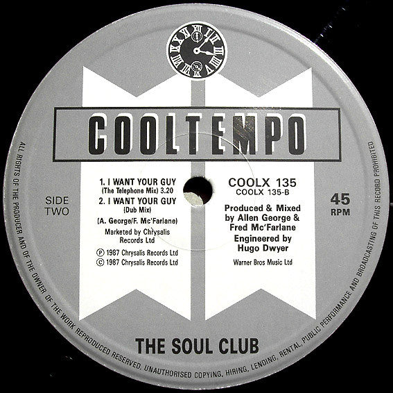 The Soul Club* : I Want Your Guy (12")