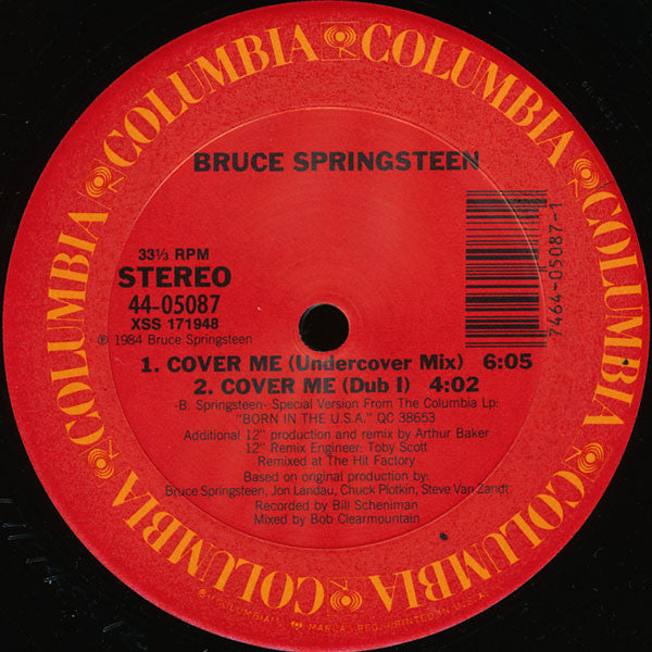 Bruce Springsteen : Cover Me (12", Pit)