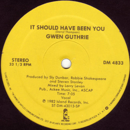 Gwen Guthrie : It Should Have Been You (12", SP)