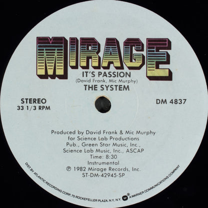 The System : It's Passion (12", Single)