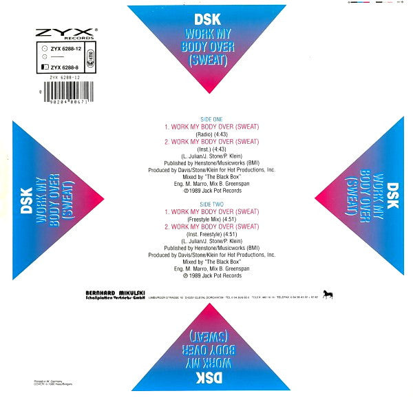 DSK : Work My Body Over (Sweat) (12", Maxi)