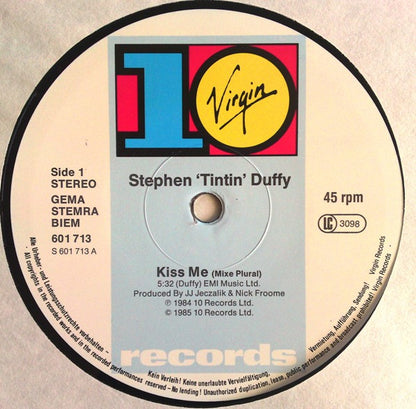 Stephen Tintin Duffy* : Kiss Me (12", Single)