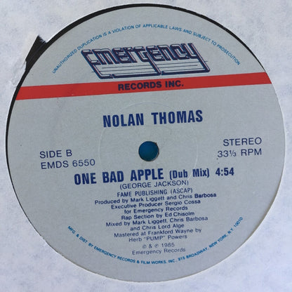 Nolan Thomas : One Bad Apple (12")