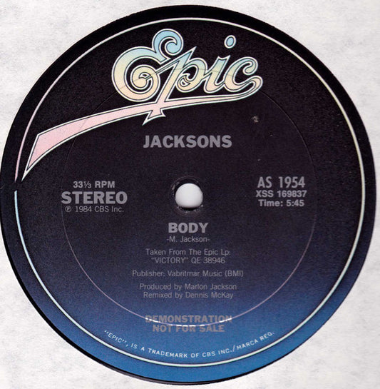 Jacksons* : Body (12", Single, Promo)