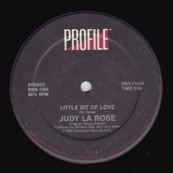 Judy La Rose : Little Bit Of Love (12")