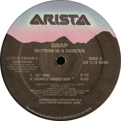Snap* : Rhythm Is A Dancer (12")