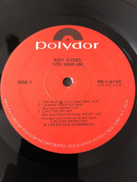 Roy Ayers : You Send Me (LP, Album, Spe)