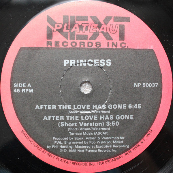 Princess : After The Love Has Gone (12")