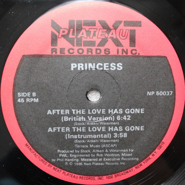 Princess : After The Love Has Gone (12")