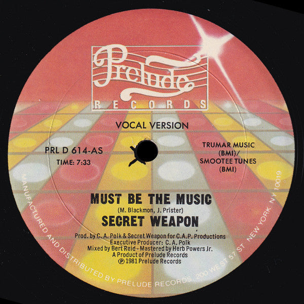 Secret Weapon (2) : Must Be The Music (12")