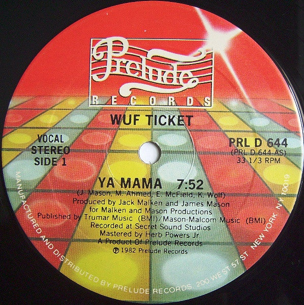 Wuf Ticket : Ya Mama (12")