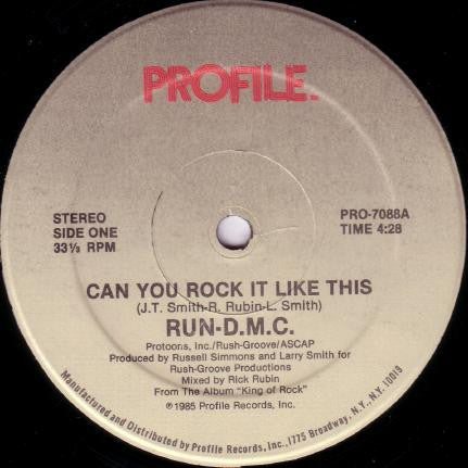 Run-DMC : Can You Rock It Like This (12")