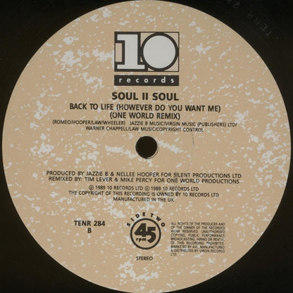 Soul II Soul : Get A Life (12")
