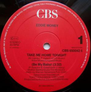 Eddie Money : Take Me Home Tonight (Be My Baby) (12", Maxi)