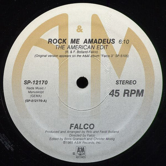 Falco : Rock Me Amadeus / Vienna Calling (12", Ele)