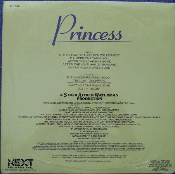 Princess : Princess (LP, Album)