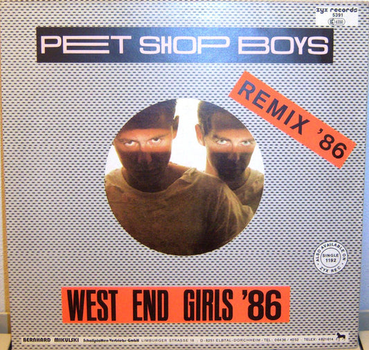 Pet Shop Boys : West End Girls '86 (12", Maxi)