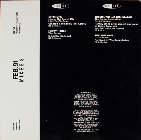 Various : February 91 - Mixes 3 (12")