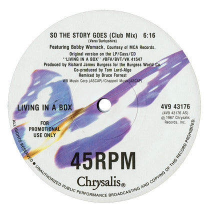 Living In A Box : So The Story Goes (12", Promo)