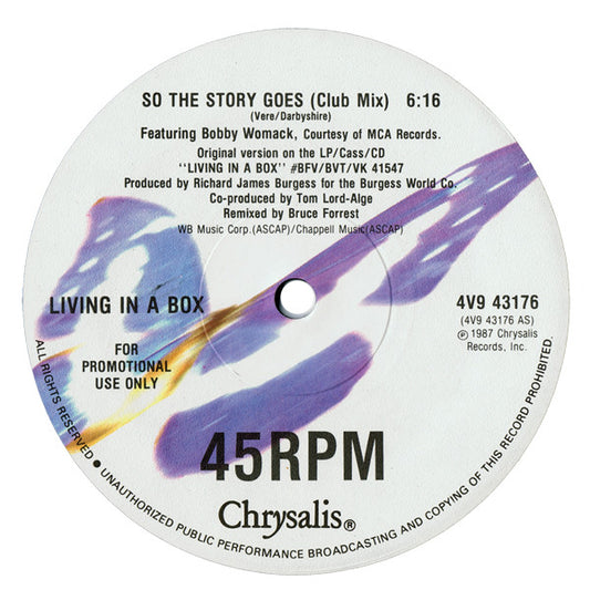 Living In A Box : So The Story Goes (12", Promo)