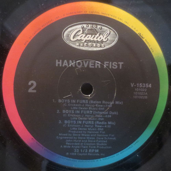 Hanover Fist : Love Kills / Boys In Furs (12", Single)