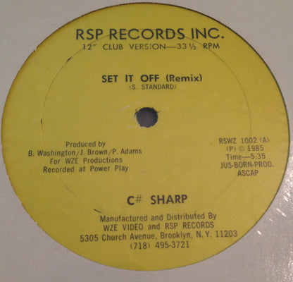 C# Sharp : Set It Off (Remix) (12", Yel)