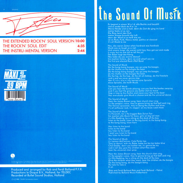 Falco : The Sound Of Musik (12", Maxi)