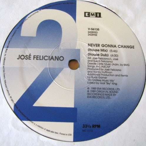 José Feliciano : Never Gonna Change (12")