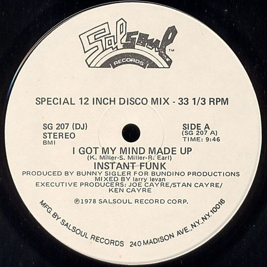 Instant Funk : I Got My Mind Made Up (12", Single, Promo)