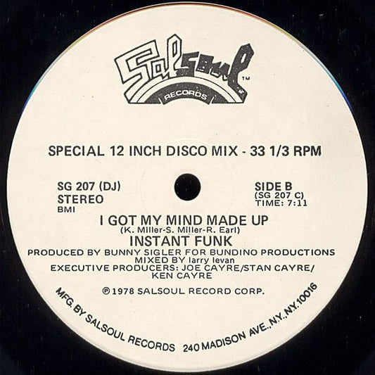 Instant Funk : I Got My Mind Made Up (12", Single, Promo)
