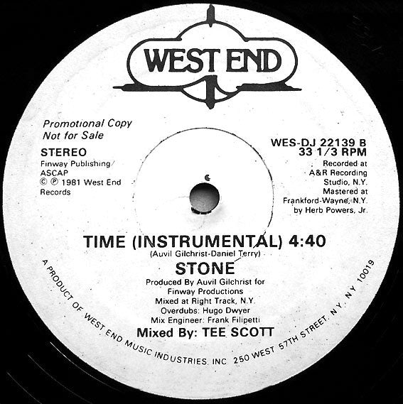 Stone : Time (12", Single, Promo)