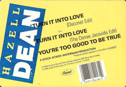 Hazell Dean : Turn It Into Love (12")