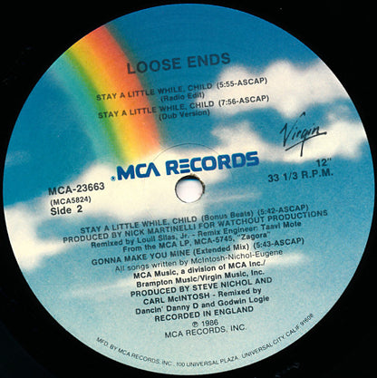 Loose Ends : Stay A Little While, Child (12" Version) (12")