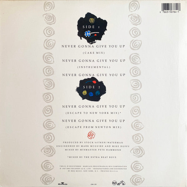 Rick Astley : Never Gonna Give You Up (12", Single, Hau)