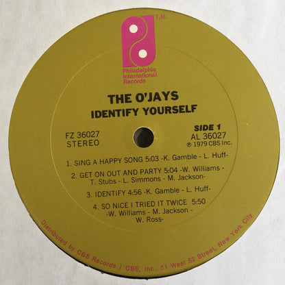 The O'Jays : Identify Yourself (LP, Album, San)
