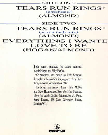 Marc Almond : Tears Run Rings (12")