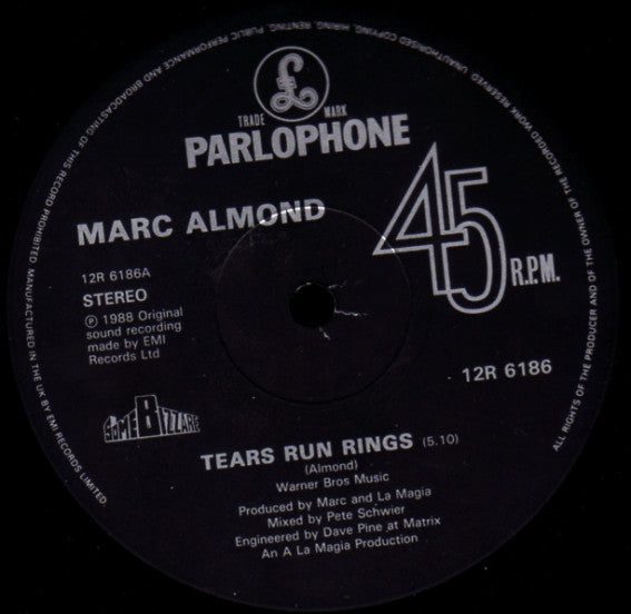 Marc Almond : Tears Run Rings (12")