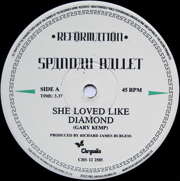 Spandau Ballet : She Loved Like Diamond (12", Single)