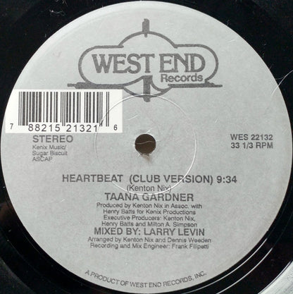 Taana Gardner : Heartbeat (12", RE, Bar)
