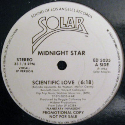 Midnight Star : Scientific Love (12", Promo)