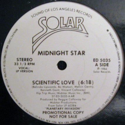 Midnight Star : Scientific Love (12", Promo)