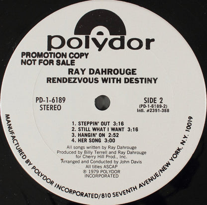 Ray Dahrouge : Rendezvous With Destiny (LP, Album, Promo)