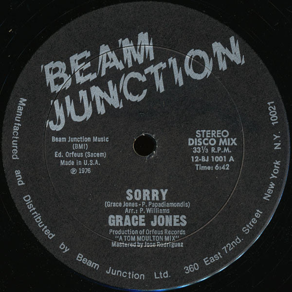 Grace Jones : Sorry / That's The Trouble (12")