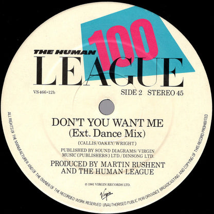 The Human League : Don't You Want Me (12", Single)
