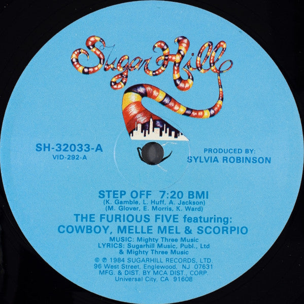 The Furious Five Featuring Cowboy, Melle Mel & Scorpio (3) : Step Off (12")