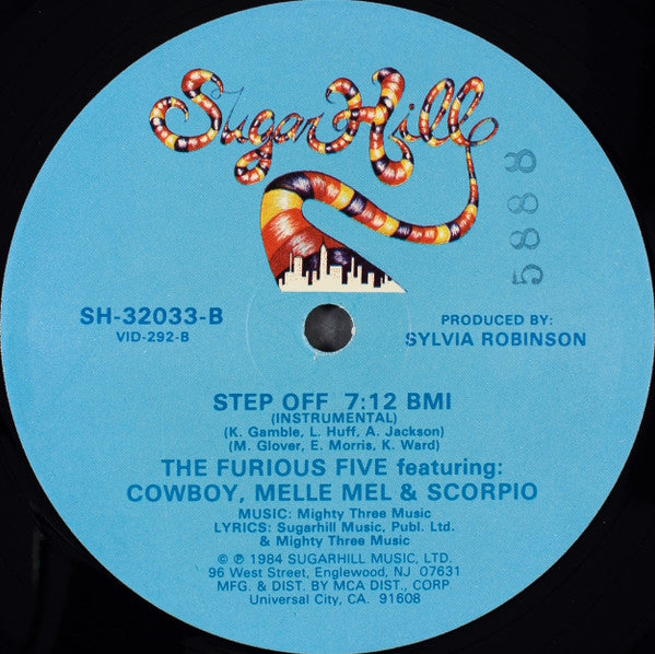 The Furious Five Featuring Cowboy, Melle Mel & Scorpio (3) : Step Off (12")
