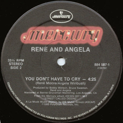 René And Angela* : You Don't Have To Cry (12")