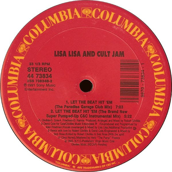 Lisa Lisa & Cult Jam : Let The Beat Hit 'Em (12")