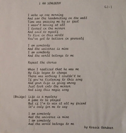 Glenn Jones : I Am Somebody (12", Promo)