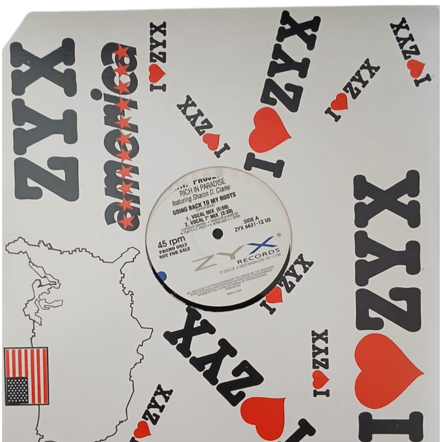 Disco de Vinil - FPI Project Featuring Sharon D. Clarke* - Rich In Paradise "Going Back To My Roots" (12", Maxi) VG+